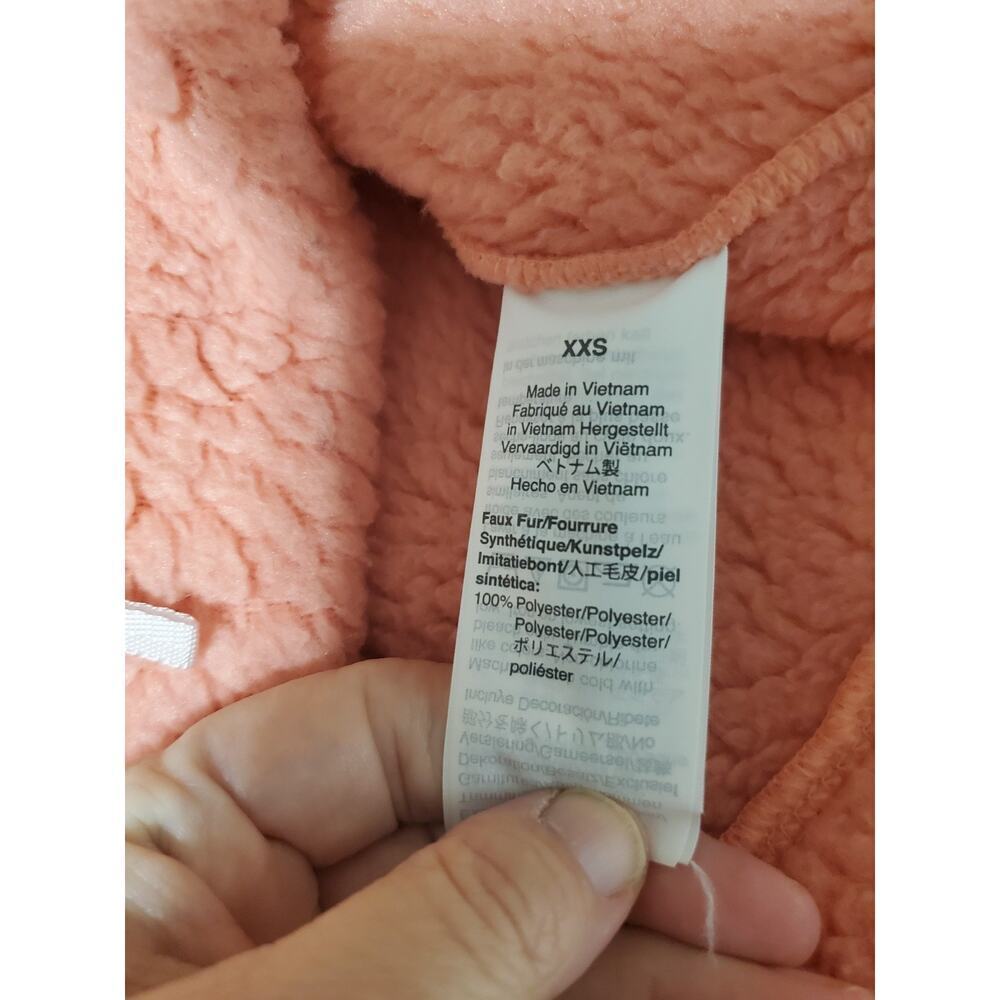 J.Crew Women’s Vintage Fleece Pullover XXS Coral Pink Sherpa Half Zip FA19 - Picture 6 of 13
